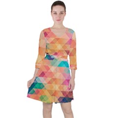 Texture Triangle Ruffle Dress