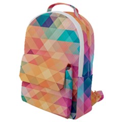 Texture Triangle Flap Pocket Backpack (small)