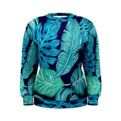 Tropical Greens Leaves Banana Women s Sweatshirt