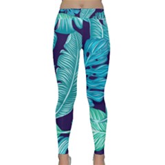 Tropical Greens Leaves Banana Classic Yoga Leggings