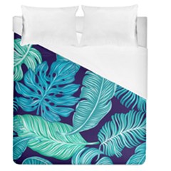 Tropical Greens Leaves Banana Duvet Cover (queen Size)