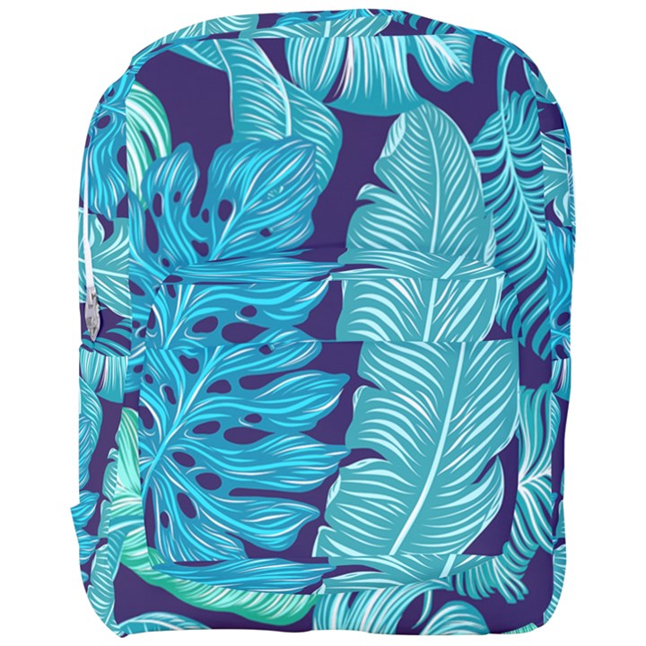 Tropical Greens Leaves Banana Full Print Backpack