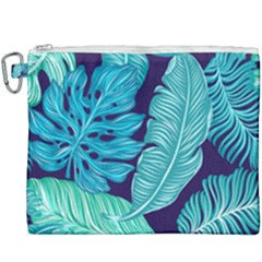 Tropical Greens Leaves Banana Canvas Cosmetic Bag (xxxl)