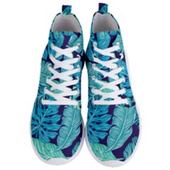 Tropical Greens Leaves Banana Men s Lightweight High Top Sneakers