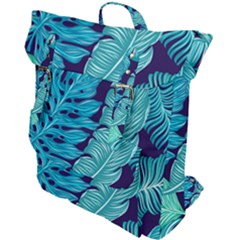 Tropical Greens Leaves Banana Buckle Up Backpack