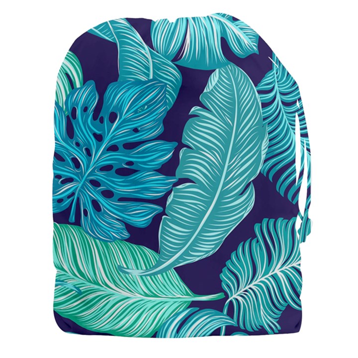 Tropical Greens Leaves Banana Drawstring Pouch (XXXL)