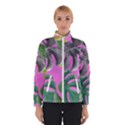 Tropical Greens Pink Leaf Winter Jacket View1