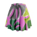 Tropical Greens Pink Leaf Mini Flare Skirt View2