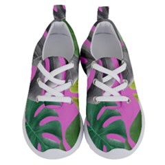 Tropical Greens Pink Leaf Running Shoes