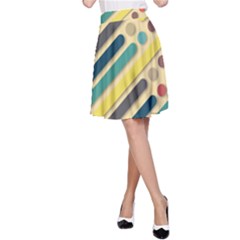 Vintage Desktop Color A-line Skirt