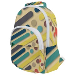 Vintage Desktop Color Rounded Multi Pocket Backpack