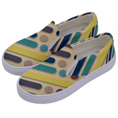 Vintage Desktop Color Kids  Canvas Slip Ons