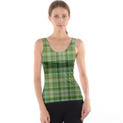 Vintage Green Plaid Tank Top