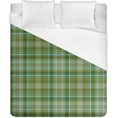 Vintage Green Plaid Duvet Cover (california King Size)