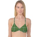 Vintage Green Plaid Reversible Tri Bikini Top View1