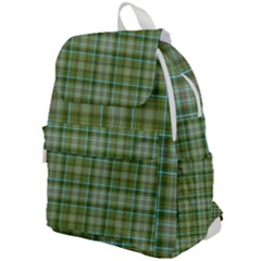 Vintage Green Plaid Top Flap Backpack