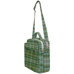 Vintage Green Plaid Crossbody Day Bag