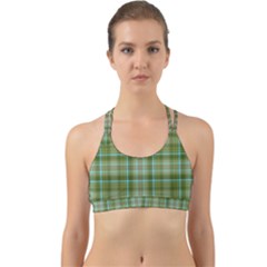 Vintage Green Plaid Back Web Sports Bra