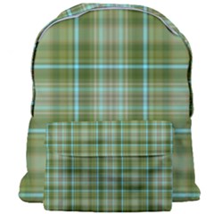 Vintage Green Plaid Giant Full Print Backpack by HermanTelo