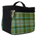 Vintage Green Plaid Make Up Travel Bag (Small) View1