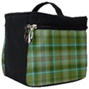 Vintage Green Plaid Make Up Travel Bag (Big) View1