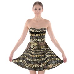 Vintage Style Strapless Bra Top Dress