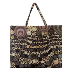 Vintage Style Zipper Large Tote Bag