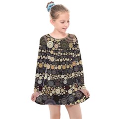 Vintage Style Kids  Long Sleeve Dress