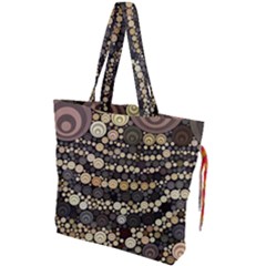 Vintage Style Drawstring Tote Bag