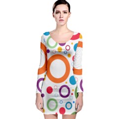 Wallpaper Circle Long Sleeve Bodycon Dress