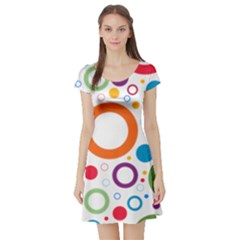 Wallpaper Circle Short Sleeve Skater Dress