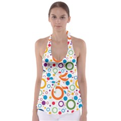 Wallpaper Circle Babydoll Tankini Top