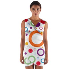 Wallpaper Circle Wrap Front Bodycon Dress