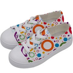 Wallpaper Circle Kids  Low Top Canvas Sneakers