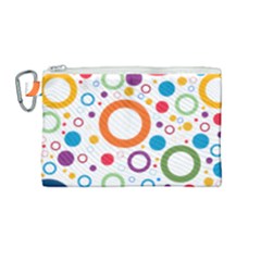 Wallpaper Circle Canvas Cosmetic Bag (medium)