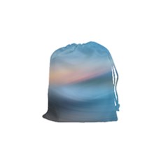 Wave Background Drawstring Pouch (small)