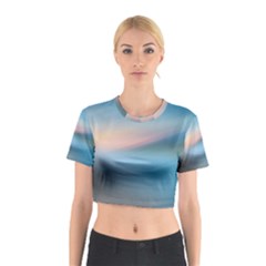 Wave Background Cotton Crop Top