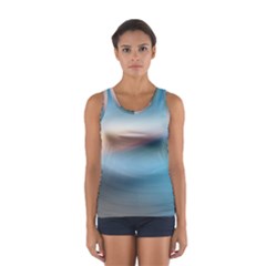 Wave Background Sport Tank Top 