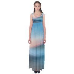 Wave Background Empire Waist Maxi Dress