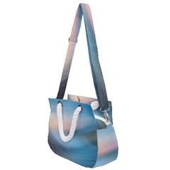 Wave Background Rope Handles Shoulder Strap Bag