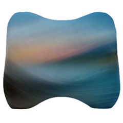 Wave Background Velour Head Support Cushion by HermanTelo