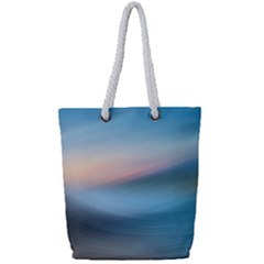 Wave Background Full Print Rope Handle Tote (small)