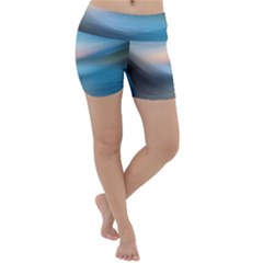 Wave Background Lightweight Velour Yoga Shorts by HermanTelo