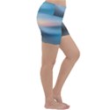 Wave Background Lightweight Velour Yoga Shorts View3