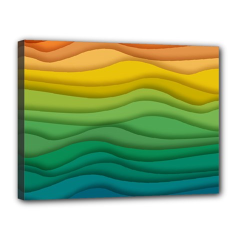 Waves Texture Canvas 16  X 12  (stretched) by HermanTelo