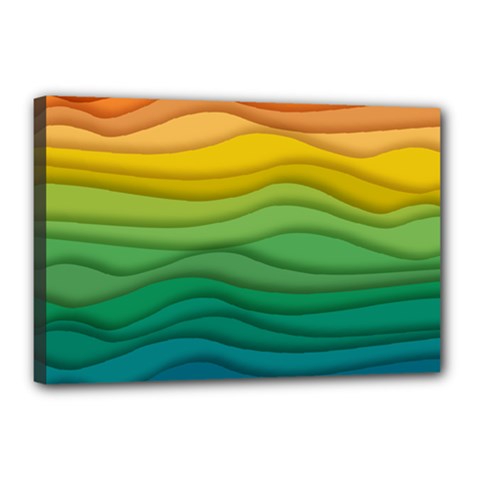 Waves Texture Canvas 18  X 12  (stretched)