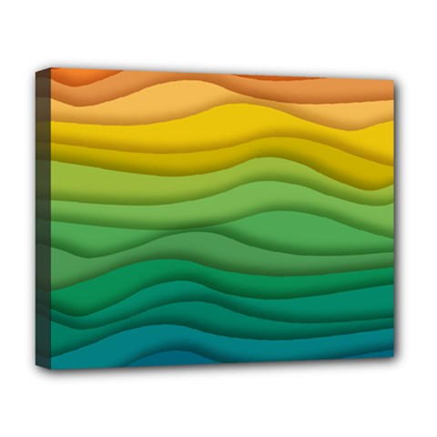 Waves Texture Deluxe Canvas 20  X 16  (stretched)