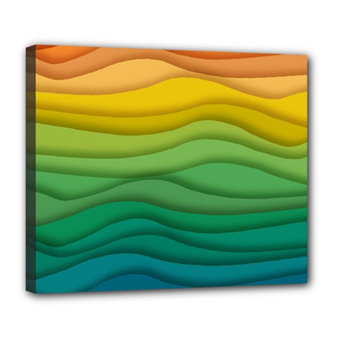 Waves Texture Deluxe Canvas 24  X 20  (stretched)