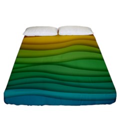 Waves Texture Fitted Sheet (california King Size)