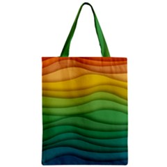 Waves Texture Zipper Classic Tote Bag